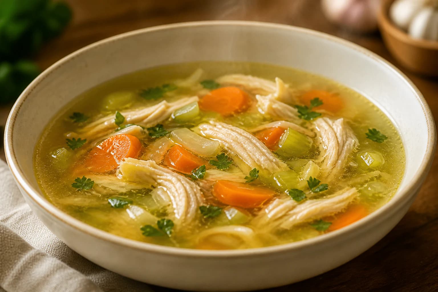Caldo de Pollo Casero