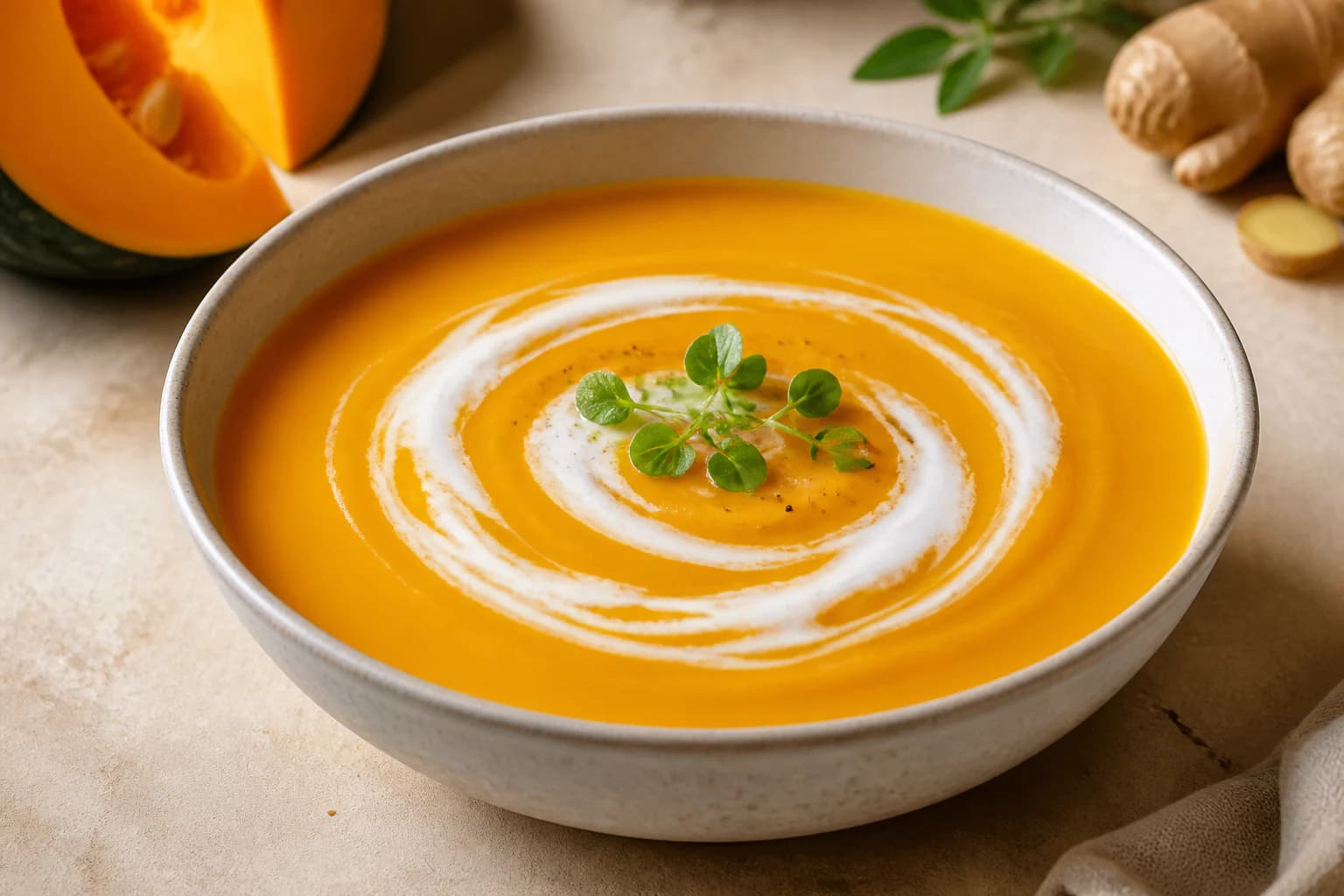 Crema de Calabaza con Jengibre